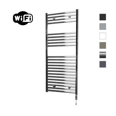 Elektrische Radiator Sanicare HWV Met Wifi 111,8x60 cm Chroom 533W Met Thermostaat Chroom Rechtsonder Sanicare
