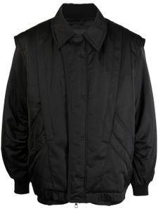 SONGZIO veste bomber MA-1 à design superposé - Noir