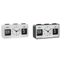 Radioklok DKD Home Decor 17 x 5 x 9 cm Zwart Wit PVC (2 Stuks)
