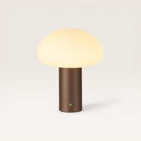 LED Tafellamp Givaro maronne - Bruine, oplaadbare paddenstoel lamp voor binnen, met geïntegreerde dimmer