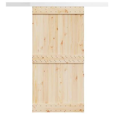 VidaXL Beslagset schuifdeur 200 cm aluminiumlegering zilverkleurig