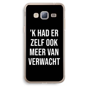 Meer verwacht - Zwart: Samsung Galaxy J3 (2016) Transparant Hoesje