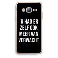 Meer verwacht - Zwart: Samsung Galaxy J3 (2016) Transparant Hoesje