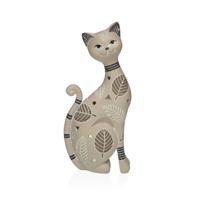 Decoratieve figuren Versa Beige Kat 5 X 22,5 X 10,5 CM