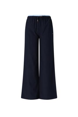 NoBell winter wide leg broek meisjes - navy blauw - Sub - pinstripe