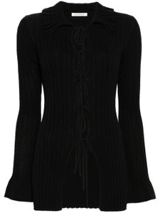 By Malene Birger cardigan Devora en maille nervurée - Noir