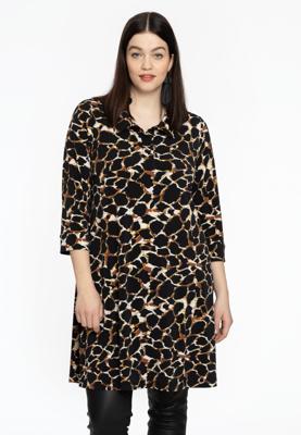 Yoek Jurk met kraag WILD | Zwart | Maat 54/56