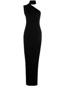 Mônot robe longue une épaule - Noir