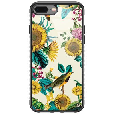 iPhone 8 Plus/7 Plus glazen hardcase - Sunflowers