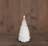 B.O.T. 3D Wick White Christmas Tree Wax 9,5X20 cm - Annas collection