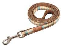 ZOLUX HONDENRIEM IMAO SCOTT BLAUW / BEIGE 120X2 CM - thumbnail