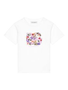 Dolce & Gabbana Kids t-shirt en coton à fleurs - Blanc