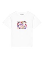 Dolce & Gabbana Kids t-shirt en coton à fleurs - Blanc - thumbnail