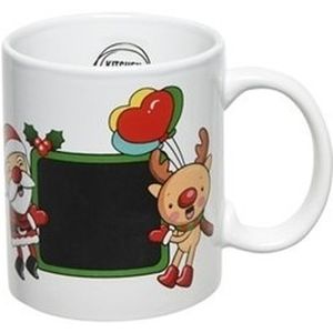 Kerst beker/mok 300 ml rendier/kerstman/ballon