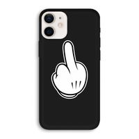 Middle finger white: iPhone 12 Biologisch afbreekbaar hoesje