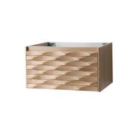 Wastafelonderkast BWS Mila 1 Lade Greeploos Soft Close 79x40x52 cm Licht Eiken