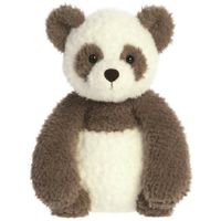 Pluche knuffeldier panda beer - grijs/wit - 27 cm - bosdieren thema