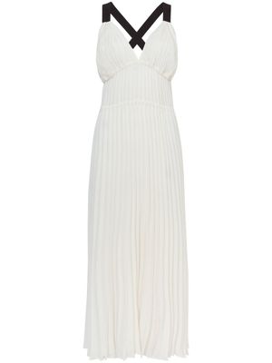 Proenza Schouler White Label robe sans manches Broomstick à plis - Blanc