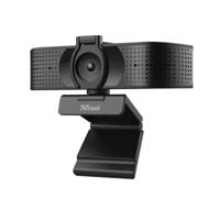Trust Teza 4K-webcam 3840 x 2160 Pixel Standvoet, Klemhouder