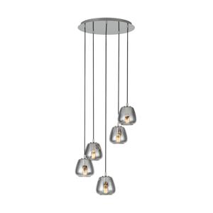 EGLO Albarino Hanglamp - 5 lichts - Ø55,5 cm - E27 - Chroom