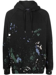 Études Studio hoodie en coton biologique à effet taches de peinture - Gris