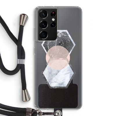 Creatieve toets: Samsung Galaxy S21 Ultra Transparant Hoesje met koord