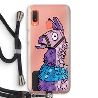 Lama: Samsung Galaxy A20e Transparant Hoesje met koord