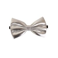 Zilveren verkleed vlinderstrikken/vlinderdassen 14 cm voor dames/heren   - - thumbnail