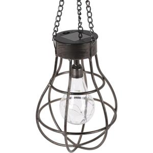 Solar hanglantaarn - zwart - 26 cm - zonne-energie - tuinverlichting - lantaarn