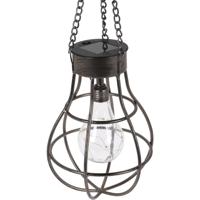 Solar hanglantaarn - zwart - 26 cm - zonne-energie - tuinverlichting - lantaarn