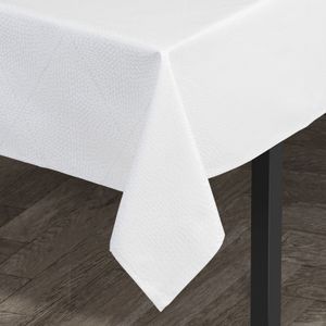 Juna Rhombus Damask Tafelkleed 140 x 320 cm wit