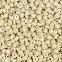 Creativ Company Rocailles, d 3 mm, afm 8/0, gatgrootte 0,6-1,0 mm, off white, 25 gr/ 1 doos Creativ Company Rocailles, d 3 mm, afm 8/0, gatgrootte 0,6-1,0 mm, off white, 25 gr/ 1 doos