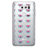 Smiley watermeloenprint: LG V30 Transparant Hoesje