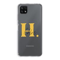 Amber Script: Samsung Galaxy A22 5G Transparant Hoesje