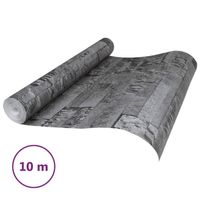 vidaXL Behang 3D steen-look zwart