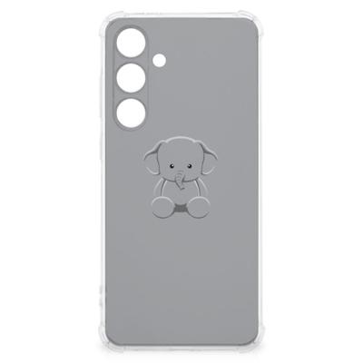 Samsung Galaxy S24 FE Stevig | Bumper Hoesje | Grijs Baby Olifant Samsung Galaxy S24 FE Stevig | Bumper Hoesje | Grijs Baby Olifant