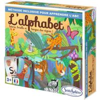 Bordspel - SENTOSFEER - Het Alfabet - Hoofdletters - Kleine letters - Braille - Gebarentaal - Vanaf 3 jaar