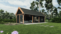 Trendhout Zadeldak XL Buitenverblijf 530x380 cm Douglashout blank- Zadeldak- Hout- Trendhout