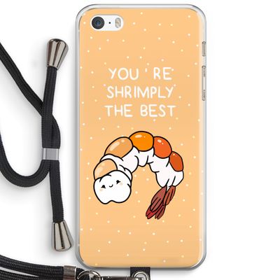 You're Shrimply The Best: iPhone 5 / 5S / SE Transparant Hoesje met koord