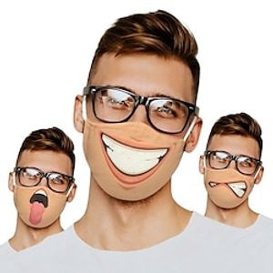 Man 1 PC Sportmaskers Masker Afdrukken Traditioneel Clubuniformen Lightinthebox