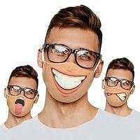 Man 1 PC Sportmaskers Masker Afdrukken Traditioneel Clubuniformen Lightinthebox