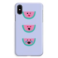 Smiley watermeloen: iPhone XS Max Volledig Geprint Hoesje