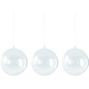 15x Transparante DIY kerstballen 12 cm