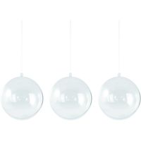 15x Transparante DIY kerstballen 12 cm