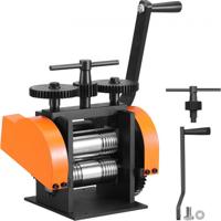 VEVOR 3 in 1 handwalserij 45 mm combinatiewalserij, handwalserij sieradenwalserij instelbare dikte van 0 tot 6 mm, handwalserijmachine voor platina/K-goud/messing/aluminium