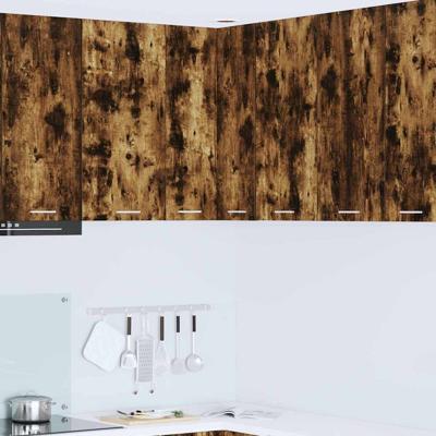 Hangkast Riga Gerookte Eik en Wit 57 x 57 x 80 cm Bewerkt hout Hangkast Riga Gerookte Eik en Wit 57 x 57 x 80 cm Bewerkt hout