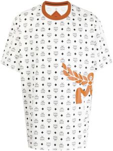 MCM t-shirt en coton biologique à motif Mega Laurel - Blanc