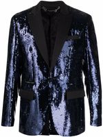 Philipp Plein blazer à simple boutonnage - Bleu