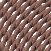 ROL 30 Meter strijkijzersnoer GEDRAAID BRUIN 3X0.75mm