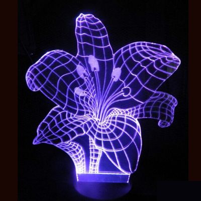 3D LED LAMP - LELIE BLOEM - Ontwerp-zelf.nl